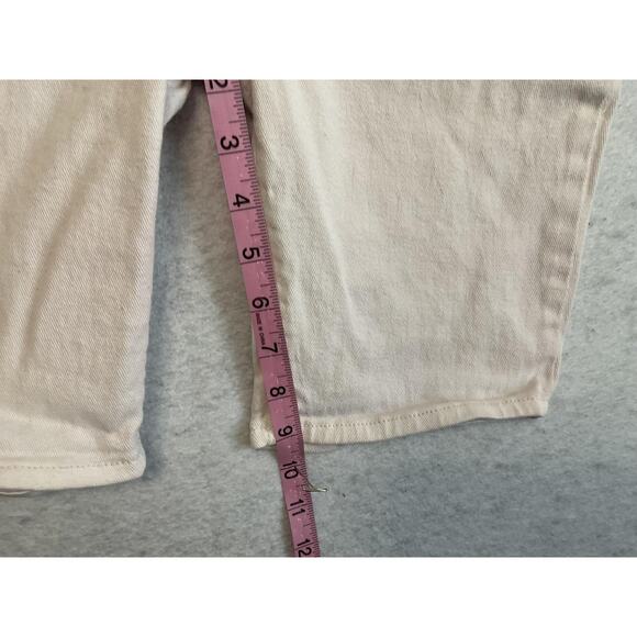Levi's Shorts Juniors 7 White Bermuda Denim Stretch 5-Pocket Casual Summer - Picture 3 of 10